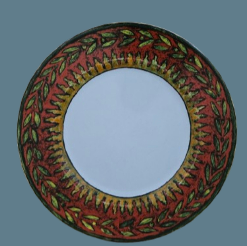 *222 Fifth Masai Pattern Set Of 4 Dinner Plates